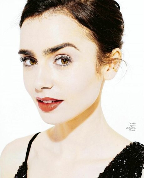 Lily Collins estrella porno exclusiva imagen
