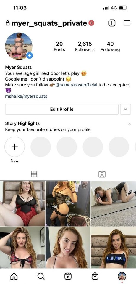 myersquatss sexo modelo recopilación