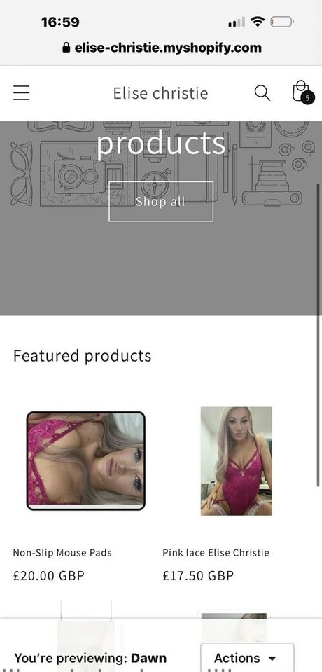 elisechristie modèle sexy photos