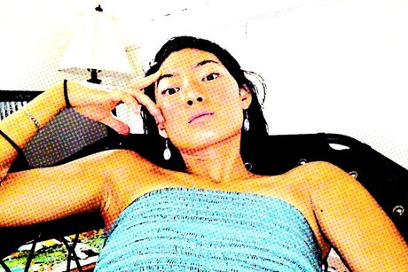 neon gush model beautiful photo