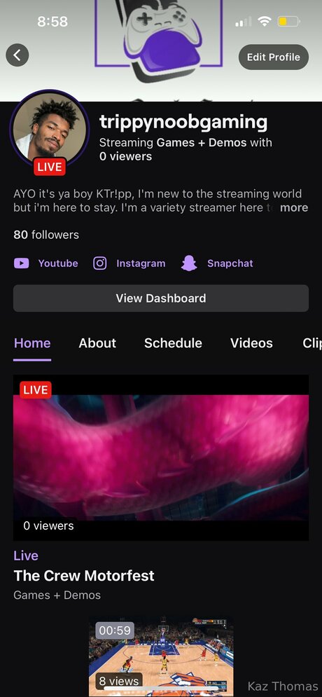 Kaz Thomas star exclusive picture