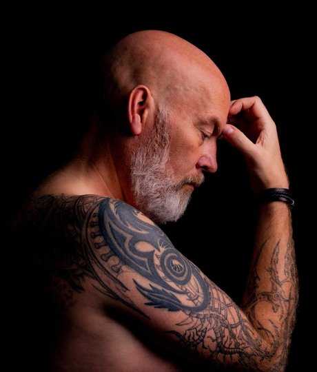 Bearded vegan daddy pornographic model image