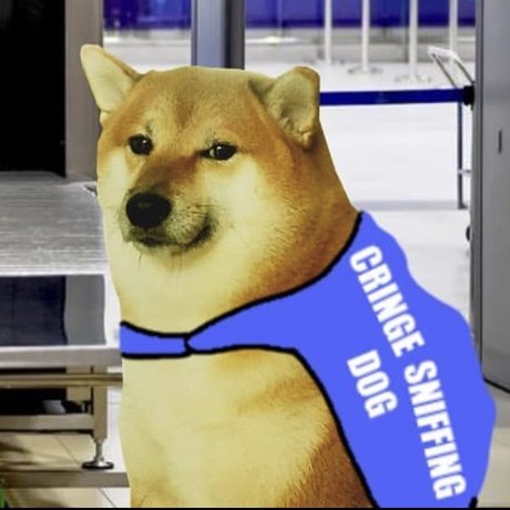 Cringe Sniffing Dog adult model image