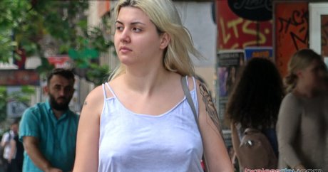 Candid Bralessday model perfect images