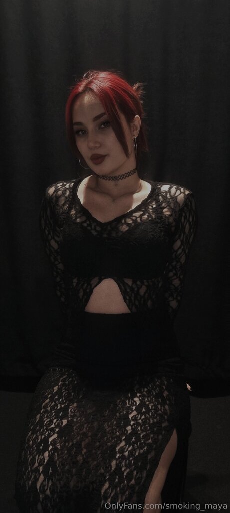 Smoking Maya model nudes photos