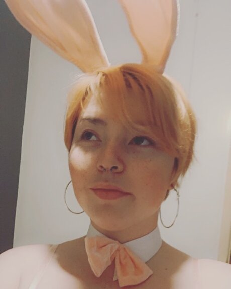 Pink chubby Bunny art star image