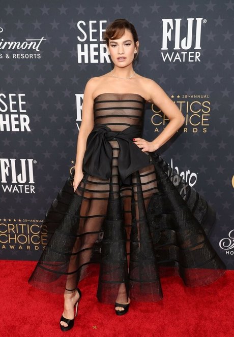 Lily James pornographic actress pic