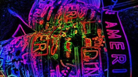 Neon and Nude pornostar perfekte bilder