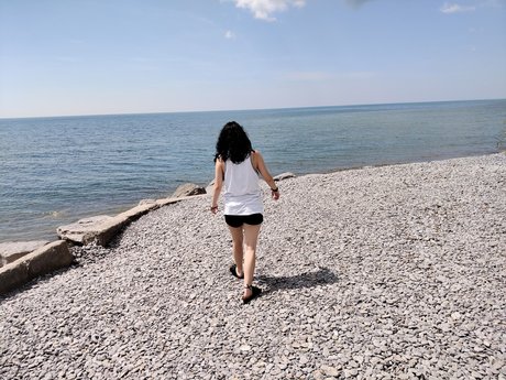 Morningblues girl kunst top bild